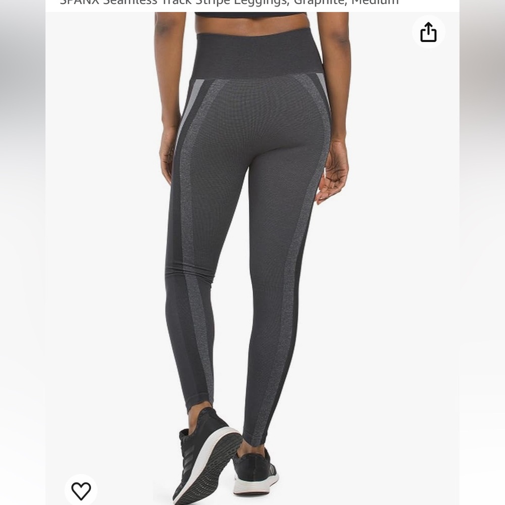 SPANX Seamless Track Stripe Leggings - Graphite